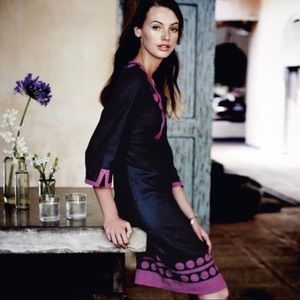 BODEN Circle Appliqué Tunic Dress in Blue